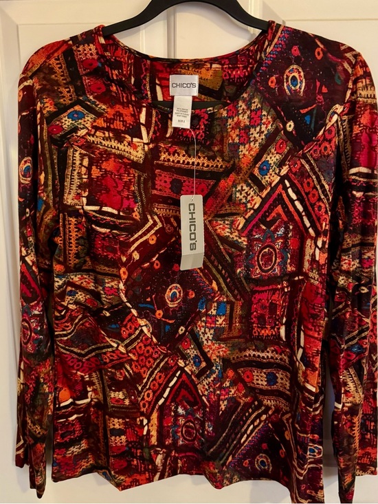 Chico's Tops - Chico's Beautiful Urban Boho Abstract Print Long Sleeve Top - Chicos size 2